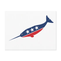 Party Animal - Narwhal postcards