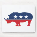 Party Animal - Rhino mousepads by CityRoyalty Party Animal - Rhino mousepads