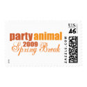 party animal spring break 2009 postage