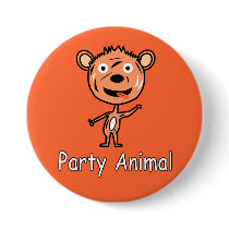 Party Animal Tiger buttons by tigergiftandparty Party Animal Tiger buttons