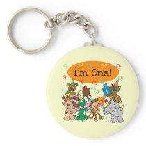Party Animals 1st Birthday Tshirts and Gifts Key Chain