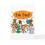 Party Animals 2nd Birthday Tshirts and Gifts Greeting Cards