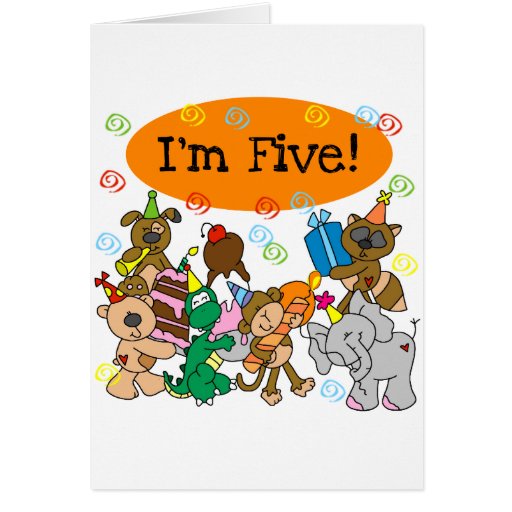 5 Year Old Birthday Cards, 5 Year Old Birthday Card Templates, Postage ...