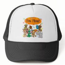Party Animals 5th Birthday Tshirts and Gifts Mesh Hats