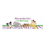 Party Animals Custom Birthday Banner Poster Print