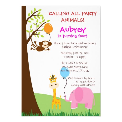Party Animals Invitation