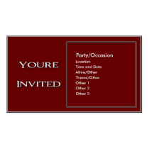Party Announcement 2 Business Card Template