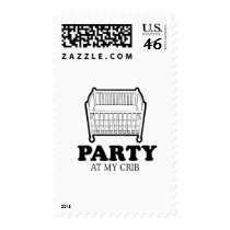 Party at my crib baby t-shirt postage
