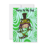 PARTY AT MY PAD Frog Top Hat Cane Tail  INVITATION