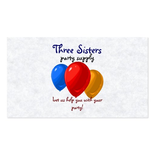 Party Balloon Business Cards