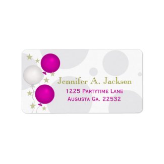 Party Balloons Avery Address Labels label