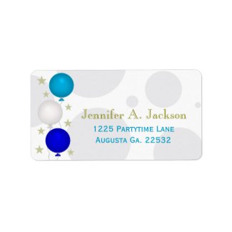 Party Balloons Avery Address Labels label