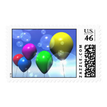 Party Balloons & Bubbles Postage