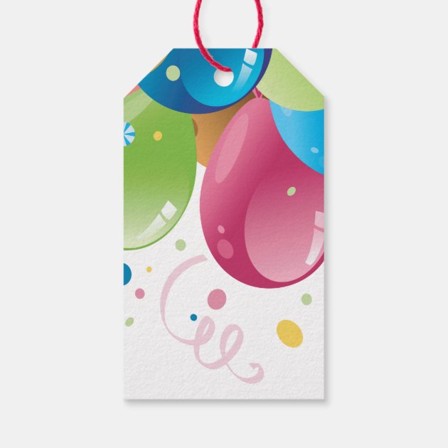 Party Balloons Gift Tag Pack Of Gift Tags 2/3