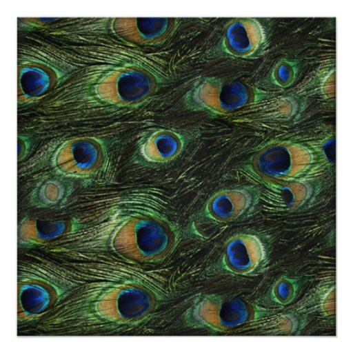 Party Birthday Peacock Green Blue Gold Invitations