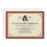 Party Boots Old Western Invitations
