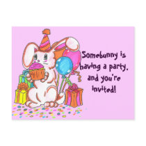Party Bunny Postcard