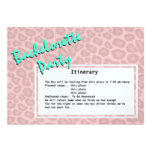 Party Bus Bachelorette Party Bash Announcement
