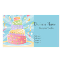 Party Cake Business Cards