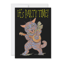 Party Cat Invitation Card