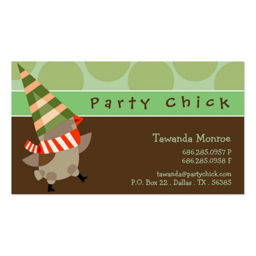 Party Chick Business Cards