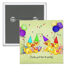 Party Chicks Button