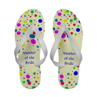 Party Colors Mother of the Bride Wedding Flip-Flops