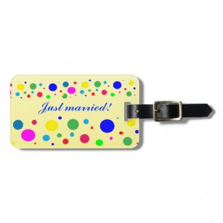 Party Colors Wedding Luggage Tags