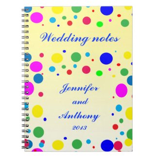 Party Colors Wedding Notes