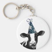 Party Cow -  Dairy Style Celebration Key Chains