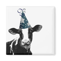 Party Cow -  Dairy Style Celebration Fridge Magnets