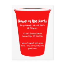 party cup invite postcards by asyrum party cup invite postcards