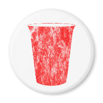 party cup refrigerator magnet