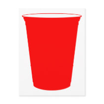 party cup post card