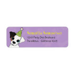 Party Dog Paws & Bones Return Address Labels