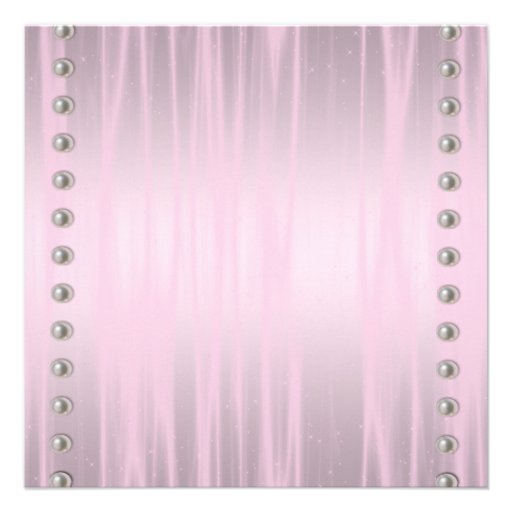 Party Dress Pearls Pink Quinceanera Announcements