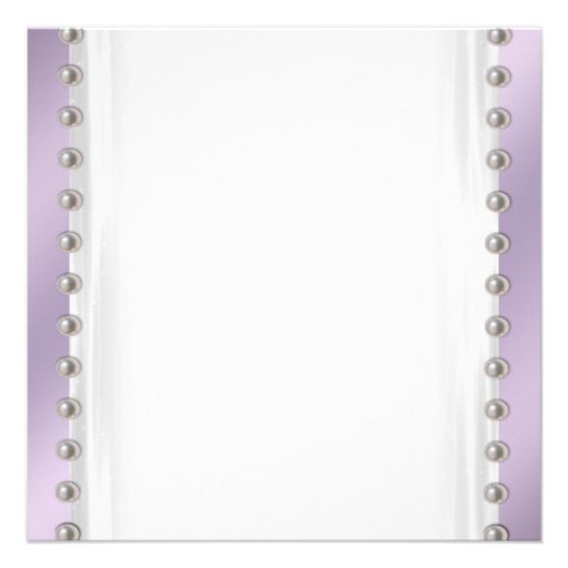Party Dress Pearls Plum Purple Quinceanera Personalized Invite