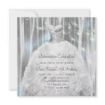 Party Dress White Quinceanera Invitations