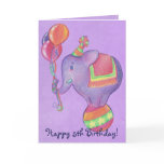 Party Elephant Birthday Card