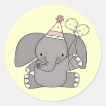 party,elephant,birthday,sticker,cute,fun,simple