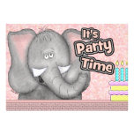 Party Elephant Custom Invitation