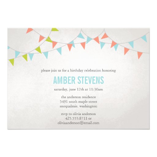 Party Flags Shower/Party Invitation