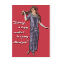 Party Flapper Style! Postcards