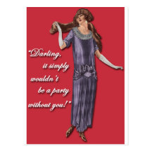 Party Flapper Style! Postcards