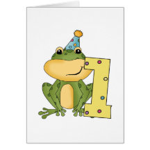 Party Frog 1st Birthday T-shirts and Gifts Greeting Cards
