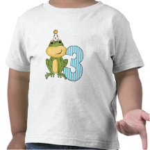 Party Frog 3rd Birthday T-shirts and Gifts