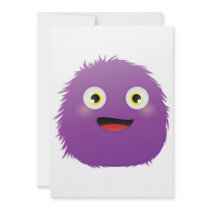 Party Furry Monster Personalized Invitation