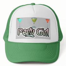 Party Girl Hat (White/Green)