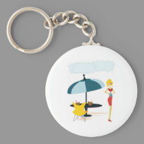 Party Girl in Pink Rainbow keychains