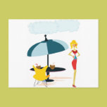 Party Girl in Pink Rainbow postcards